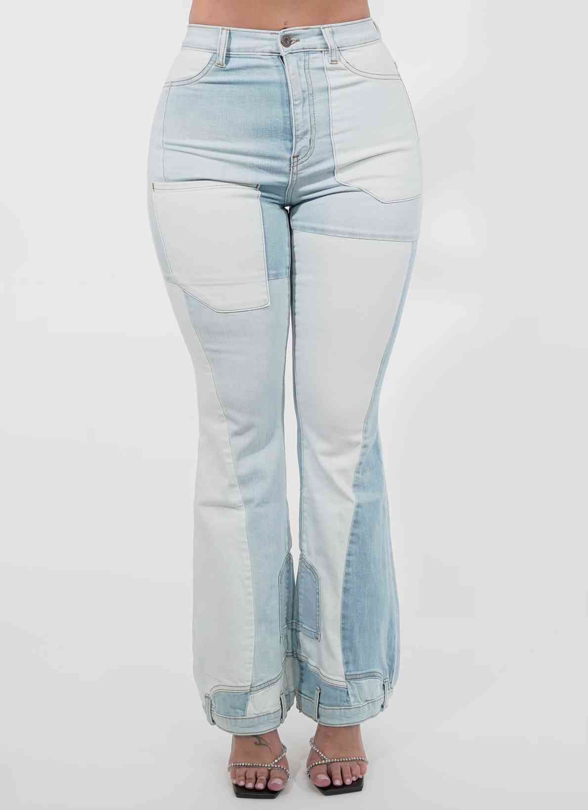 Met Your Patch Low Rise Bootcut Jeans -