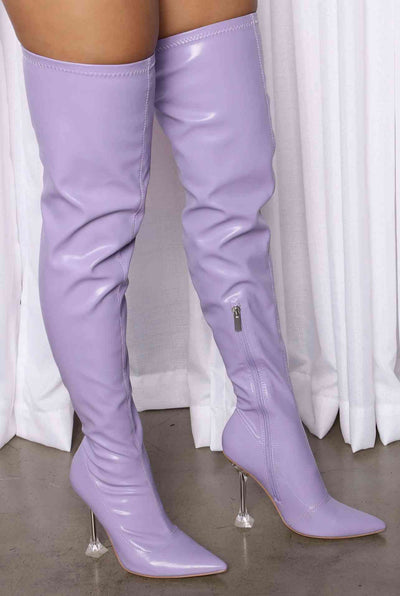 Lavender Upper West Side Over The Knee Boots