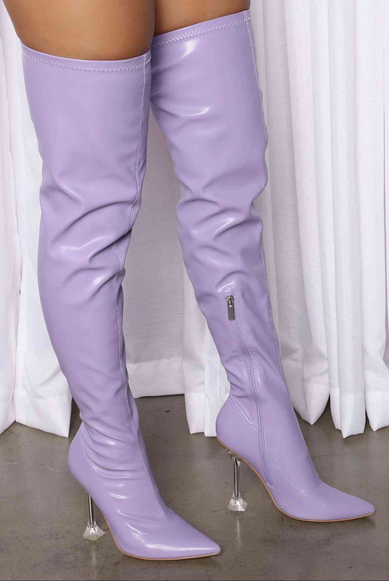 Lavender Upper West Side Over The Knee Boots