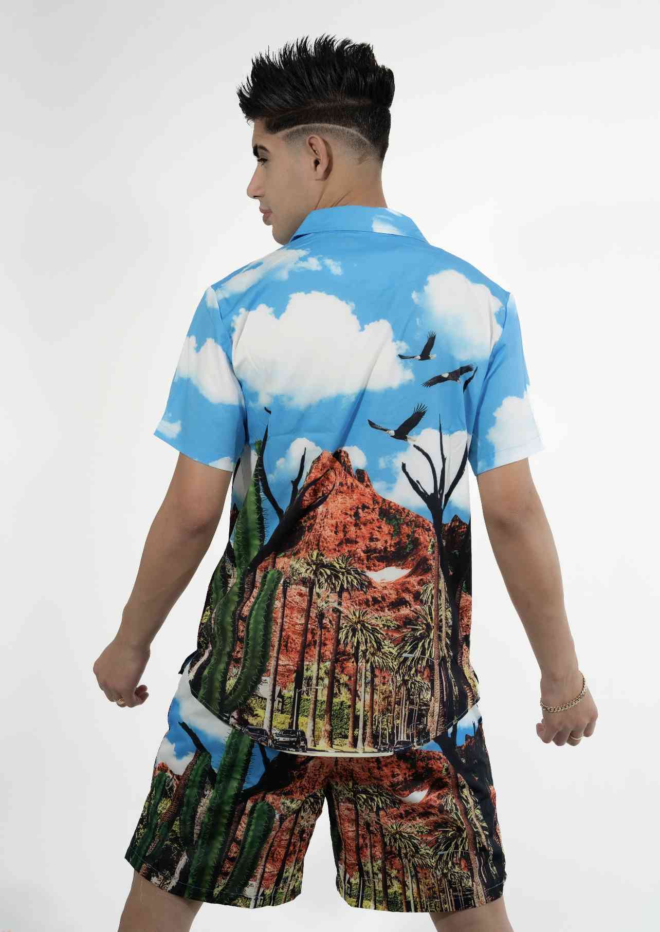 Hawaii Nylon Shirt Set